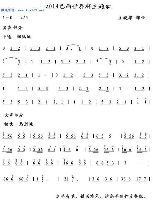 巴西世界杯主题曲是哪首?最经典的歌曲是什么?