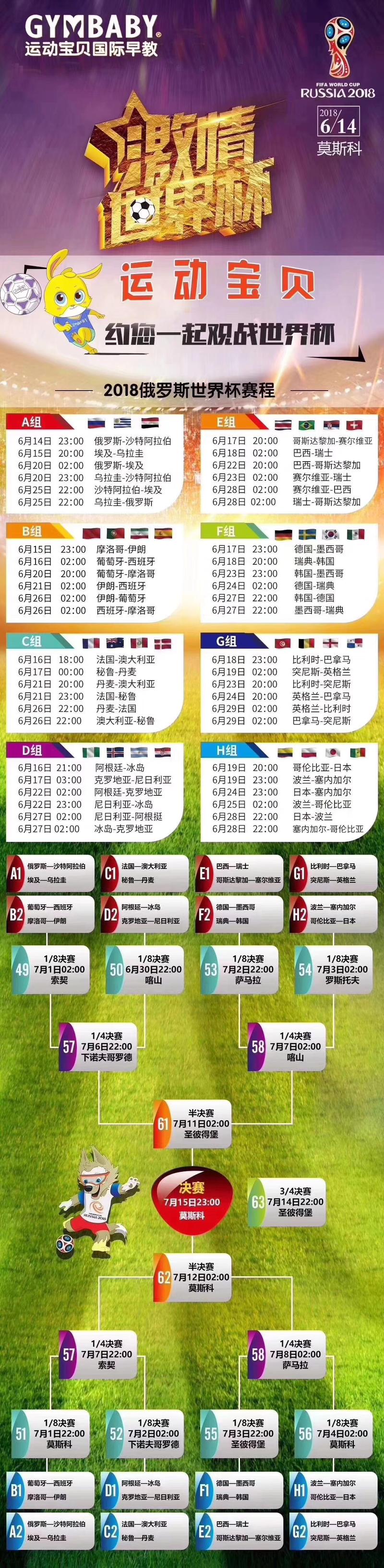 2018世界杯赛程时间表是什么？